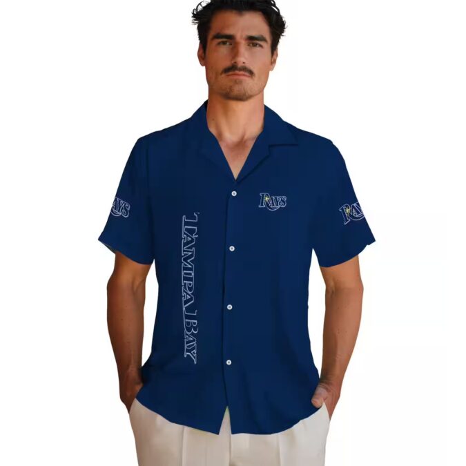 Tampa Bay Rays Stuart Minion Navy Hawaiian Shirt - MLB Fan Summer Beach Shirt USA