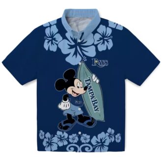 Tampa Bay Rays Surfing Mickey Hawaiian Shirt - Beachwear for MLB Fans, Perfect Summer Style