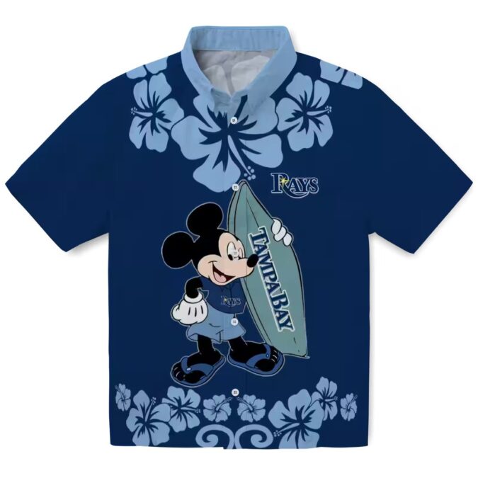 Tampa Bay Rays Surfing Mickey Hawaiian Shirt - Beachwear for MLB Fans, Perfect Summer Style