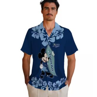 Tampa Bay Rays Surfing Mickey Hawaiian Shirt - Beachwear for MLB Fans, Perfect Summer Style