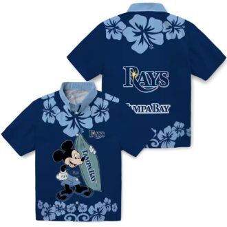 Tampa Bay Rays Surfing Mickey Hawaiian Shirt - Beachwear for MLB Fans, Perfect Summer Style