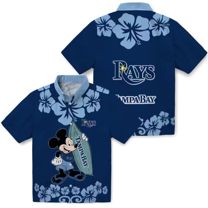 Tampa Bay Rays Surfing Mickey Hawaiian Shirt - Beachwear for MLB Fans, Perfect Summer Style