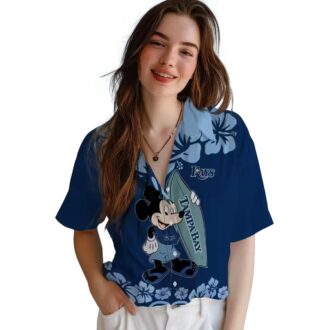 Tampa Bay Rays Surfing Mickey Hawaiian Shirt - Beachwear for MLB Fans, Perfect Summer Style