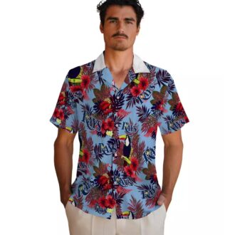 Tampa Bay Rays Toucan Aloha Shirt 2025 - Floral Navy Red MLB Summer Outfit