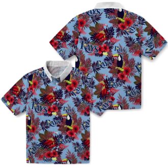 Tampa Bay Rays Toucan Aloha Shirt 2025 - Floral Navy Red MLB Summer Outfit