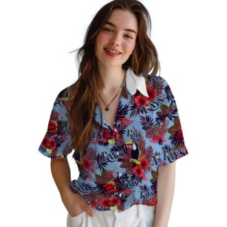 Tampa Bay Rays Toucan Aloha Shirt 2025 - Floral Navy Red MLB Summer Outfit