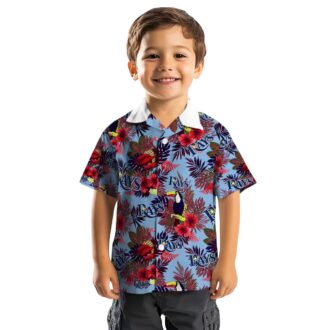 Tampa Bay Rays Toucan Aloha Shirt 2025 - Floral Navy Red MLB Summer Outfit