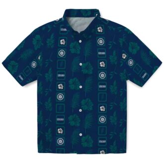 Best Seattle Mariners Navy Blue Hawaiian Shirt - Floral MLB Shirt for Men and Women