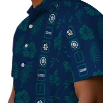 Best Seattle Mariners Navy Blue Hawaiian Shirt - Floral MLB Shirt for Men and Women