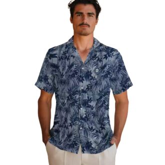 MLB Seattle Mariners Leafy Navy Blue Hawaiian Shirt - Perfect for Summer and Baseball Fans