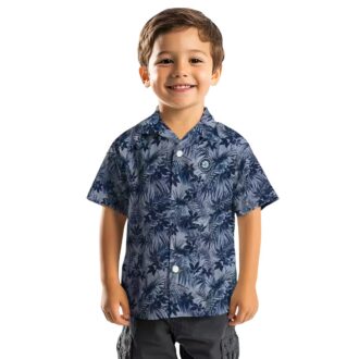 MLB Seattle Mariners Leafy Navy Blue Hawaiian Shirt - Perfect for Summer and Baseball Fans