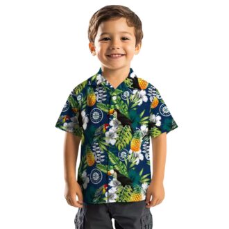 Personalized MLB Seattle Mariners Hawaiian Shirt - Floral Toucan Navy Blue Beach Shirt for Fans
