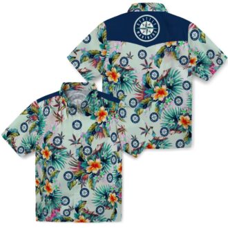 Seattle Mariners Green Tropical Foliage Hawaiian Shirt - Perfect Summer MLB Fan Gear