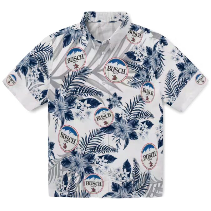 Seattle Mariners Hawaiian Shirt with Hibiscus & Palm Leaves - Navy Blue Beach Shirt for MLB Fans