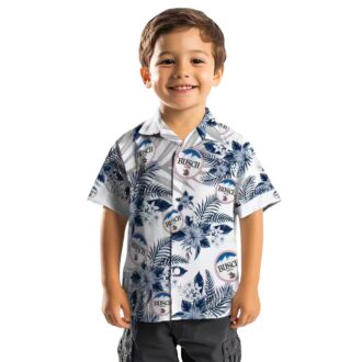 Seattle Mariners Hawaiian Shirt with Hibiscus & Palm Leaves - Navy Blue Beach Shirt for MLB Fans