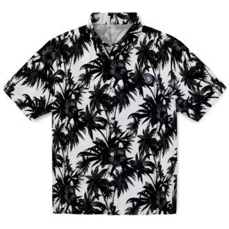 Seattle Mariners Palm Motifs Hawaiian Shirt - Black and White MLB Summer Shirt for Fans