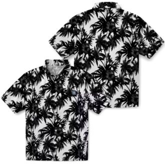 Seattle Mariners Palm Motifs Hawaiian Shirt - Black and White MLB Summer Shirt for Fans