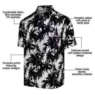 Seattle Mariners Palm Motifs Hawaiian Shirt - Black and White MLB Summer Shirt for Fans