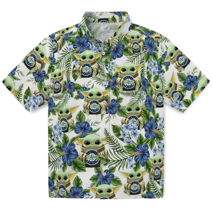 Seattle Mariners Tropical Yoda Green Hawaiian Shirt - MLB Fan Apparel for Summer
