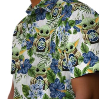 Seattle Mariners Tropical Yoda Green Hawaiian Shirt - MLB Fan Apparel for Summer