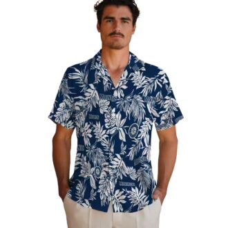 Tropical Leaf Seattle Mariners Hawaiian Shirt - Navy Blue MLB Shirt for Baseball Fans
