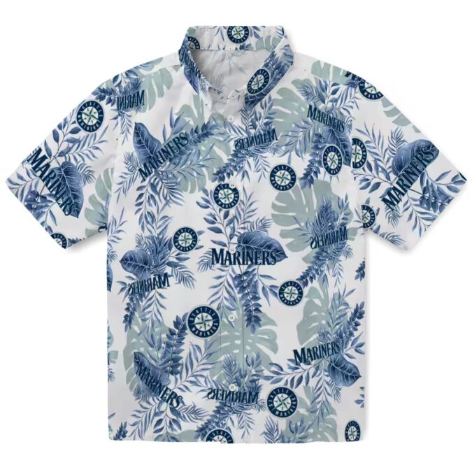 Tropical Leaves Seattle Mariners Hawaiian Shirt - White MLB Summer Shirt for Fans