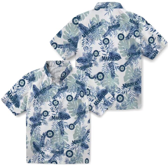 Tropical Leaves Seattle Mariners Hawaiian Shirt - White MLB Summer Shirt for Fans