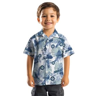 Tropical Leaves Seattle Mariners Hawaiian Shirt - White MLB Summer Shirt for Fans