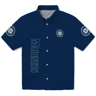 Tropical MLB Hawaiian Shirt Seattle Mariners - Navy Blue Minion Design Shirt for Fans