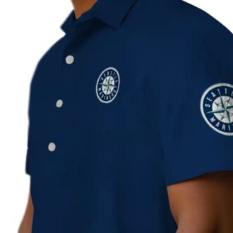 Tropical MLB Hawaiian Shirt Seattle Mariners - Navy Blue Minion Design Shirt for Fans