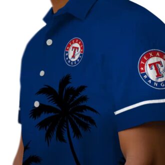 Best MLB Texas Rangers Sunset Blue Black Hawaiian shirts for Beach Summer 2025