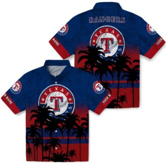 Custom MLB Texas Rangers Hawaiian Shirt - Sunset Beach Aloha Shirt for Summer Fun