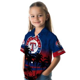 Custom MLB Texas Rangers Hawaiian Shirt - Sunset Beach Aloha Shirt for Summer Fun