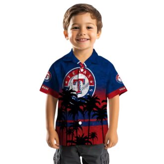 Custom MLB Texas Rangers Hawaiian Shirt - Sunset Beach Aloha Shirt for Summer Fun