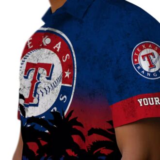 Custom MLB Texas Rangers Hawaiian Shirt - Sunset Beach Aloha Shirt for Summer Fun