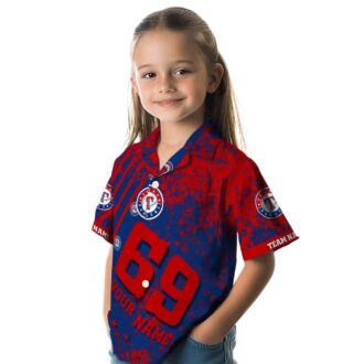 Custom Texas Rangers Hawaiian Shirt with Blue Star Stripes - Perfect MLB Gear for Beach & BBQ