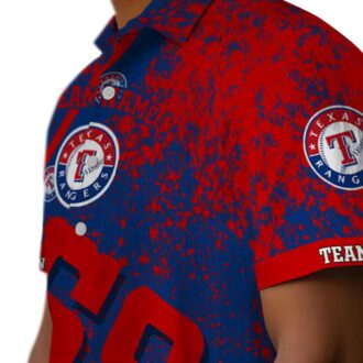 Custom Texas Rangers Hawaiian Shirt with Blue Star Stripes - Perfect MLB Gear for Beach & BBQ