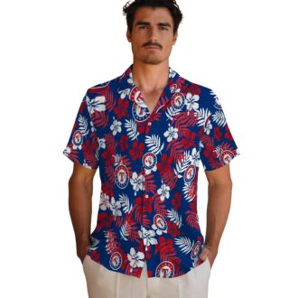 Exclusive Texas Rangers Tropical Floral Hawaiian Shirt - MLB Fan Gear, Perfect for Summer Vacations & BBQ