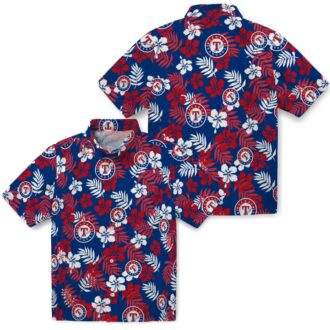 Exclusive Texas Rangers Tropical Floral Hawaiian Shirt - MLB Fan Gear, Perfect for Summer Vacations & BBQ