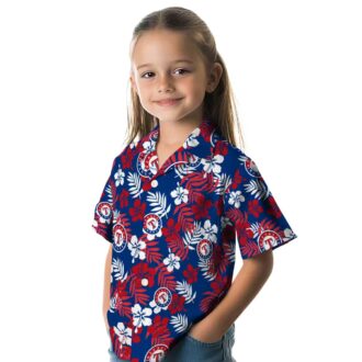 Exclusive Texas Rangers Tropical Floral Hawaiian Shirt - MLB Fan Gear, Perfect for Summer Vacations & BBQ