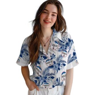 Hibiscus Palm Leaves Texas Rangers Hawaiian Shirt - Summer MLB Fan Apparel for Men