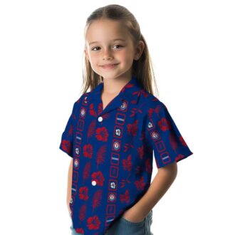 Limited Edition Texas Rangers Blue Floral Hawaiian Shirt - MLB Team Fan Apparel