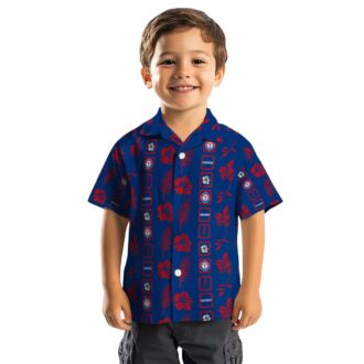 Limited Edition Texas Rangers Blue Floral Hawaiian Shirt - MLB Team Fan Apparel