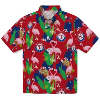 Limited Edition Texas Rangers Hawaiian Shirt - Blue Green Flamingo Vacation Style