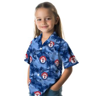 MLB Texas Rangers Aloha Hawaiian Shirt - Coastal Palms Summer Vacation Outfit for Fans