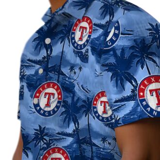 MLB Texas Rangers Aloha Hawaiian Shirt - Coastal Palms Summer Vacation Outfit for Fans