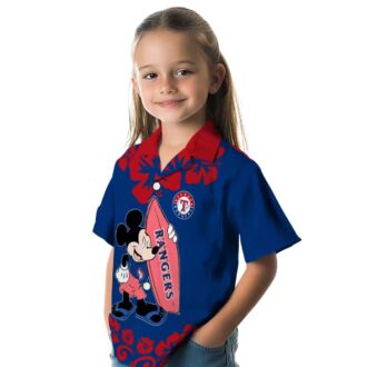 Summer Texas Rangers Hawaiian Shirt - Surfing Mickey Baseball Gift for Him