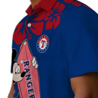 Summer Texas Rangers Hawaiian Shirt - Surfing Mickey Baseball Gift for Him