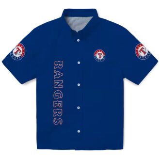 Texas Rangers Hawaiian Shirt Stuart Minion - Funny Blue MLB Summer Vacation Shirt for Men