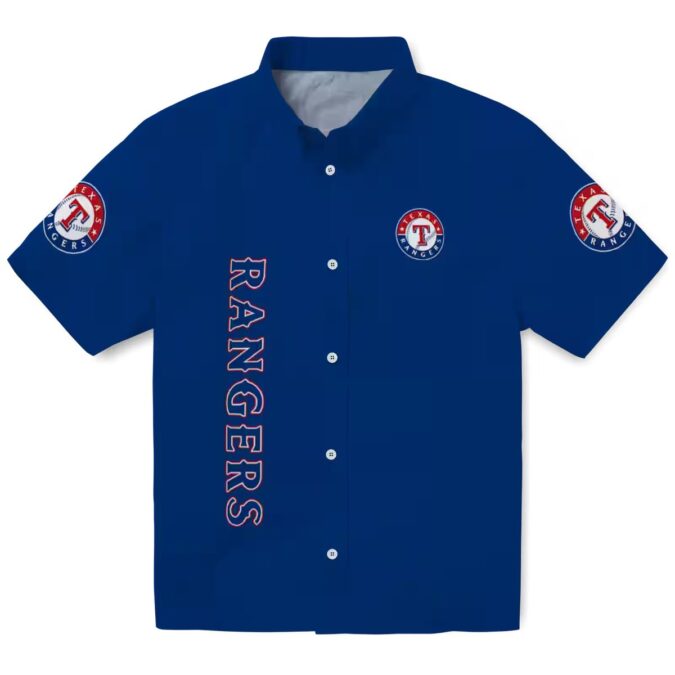 Texas Rangers Hawaiian Shirt Stuart Minion - Funny Blue MLB Summer Vacation Shirt for Men